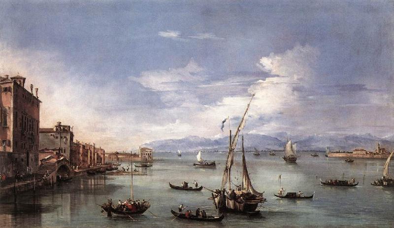 GUARDI, Francesco The Lagoon from the Fondamenta Nuove serg oil painting picture